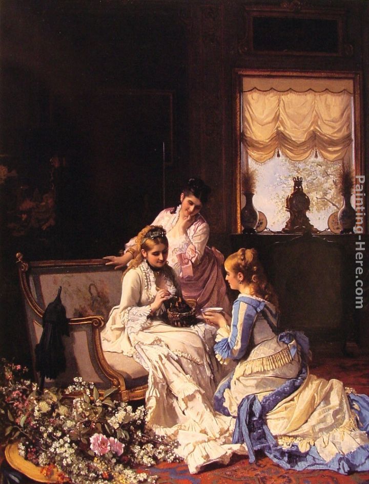 Spring's New Arrivals painting - Charles Baugniet Spring's New Arrivals art painting